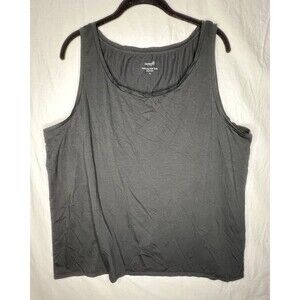 J Jill Pure Jill Easy Tank Top Sz XL Pima Cotton Blend Black Sleeveless